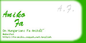 aniko fa business card